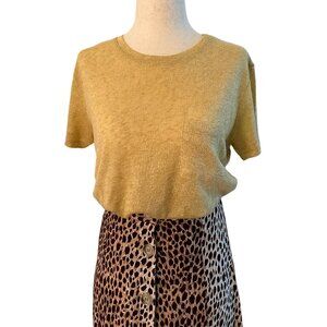 Amuse Society Short Sleeve Slub Knit T-shirt I Yellow I S